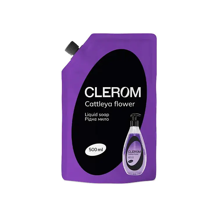 Clerom рідке мило дой-пак 500мл Cattleya flower